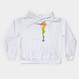 An acrobat doing a yogi Kids Hoodie